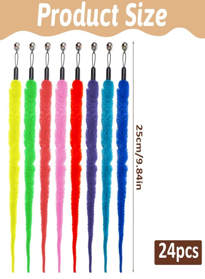 cobee 24Pcs Cat Worm Toy, Cat Wand Toy Accessories, Cats Worm Toys Refills Ca ts Wand Attachment Toying, Kitten Interactive Toys for Indoor and Ourdoor Cats - Image 2